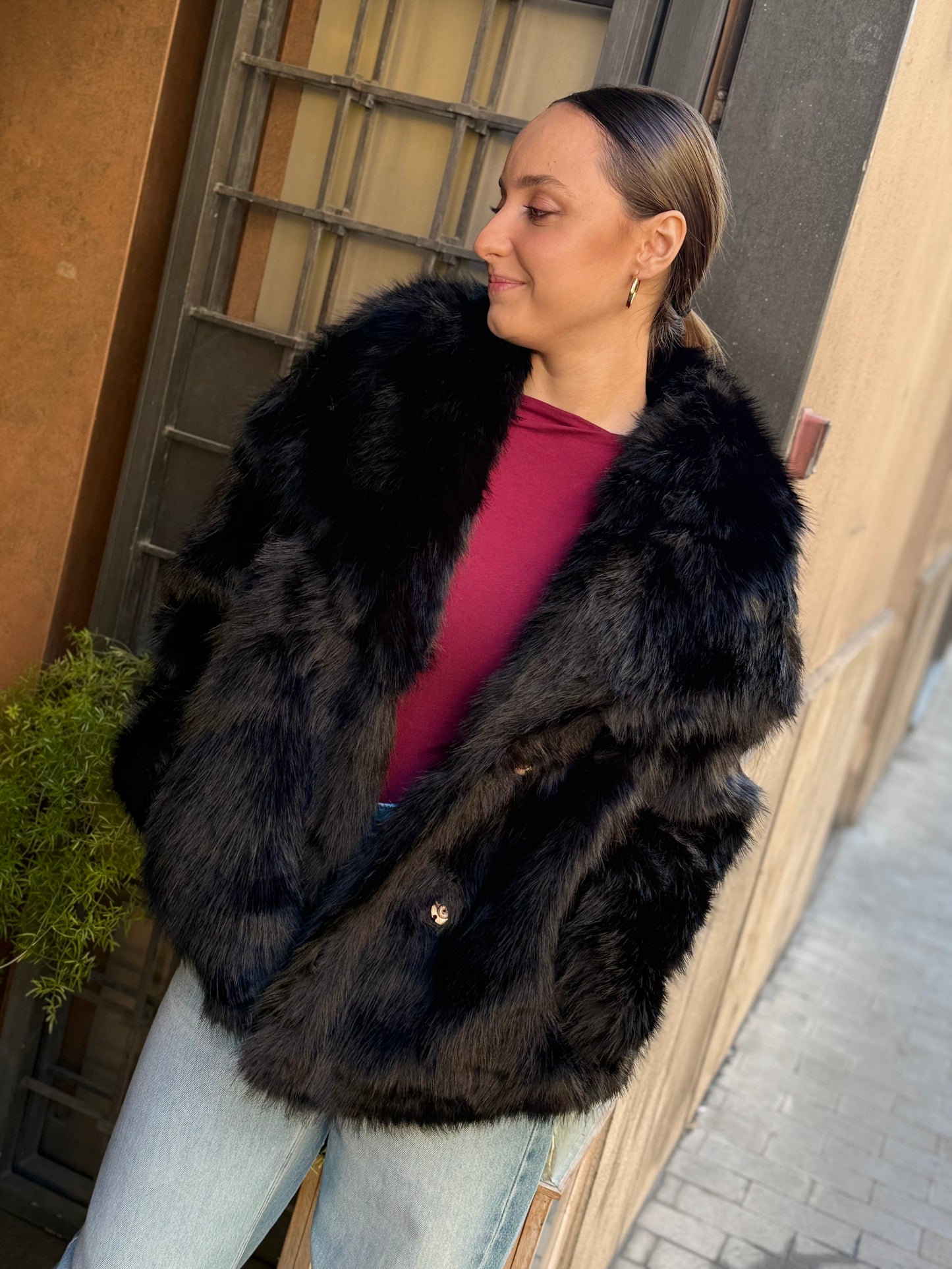 Ecopelliccia VERONICA Nero