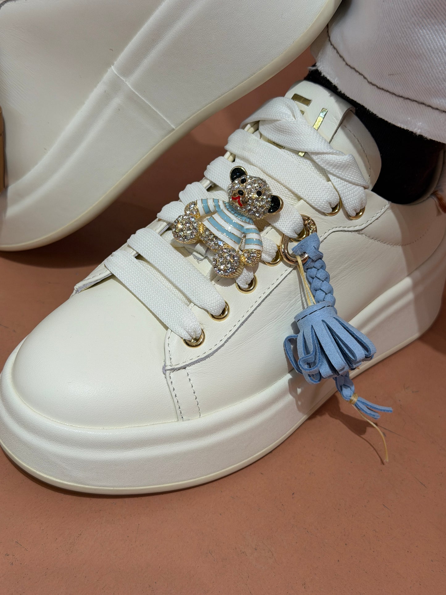 GIO+ sneakers Oliva in cavallino LATTE