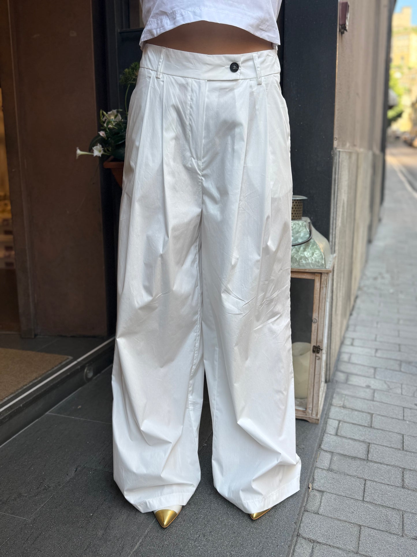 Tensione in Pantalone a palazzo MILITARE  NERO e BIANCO