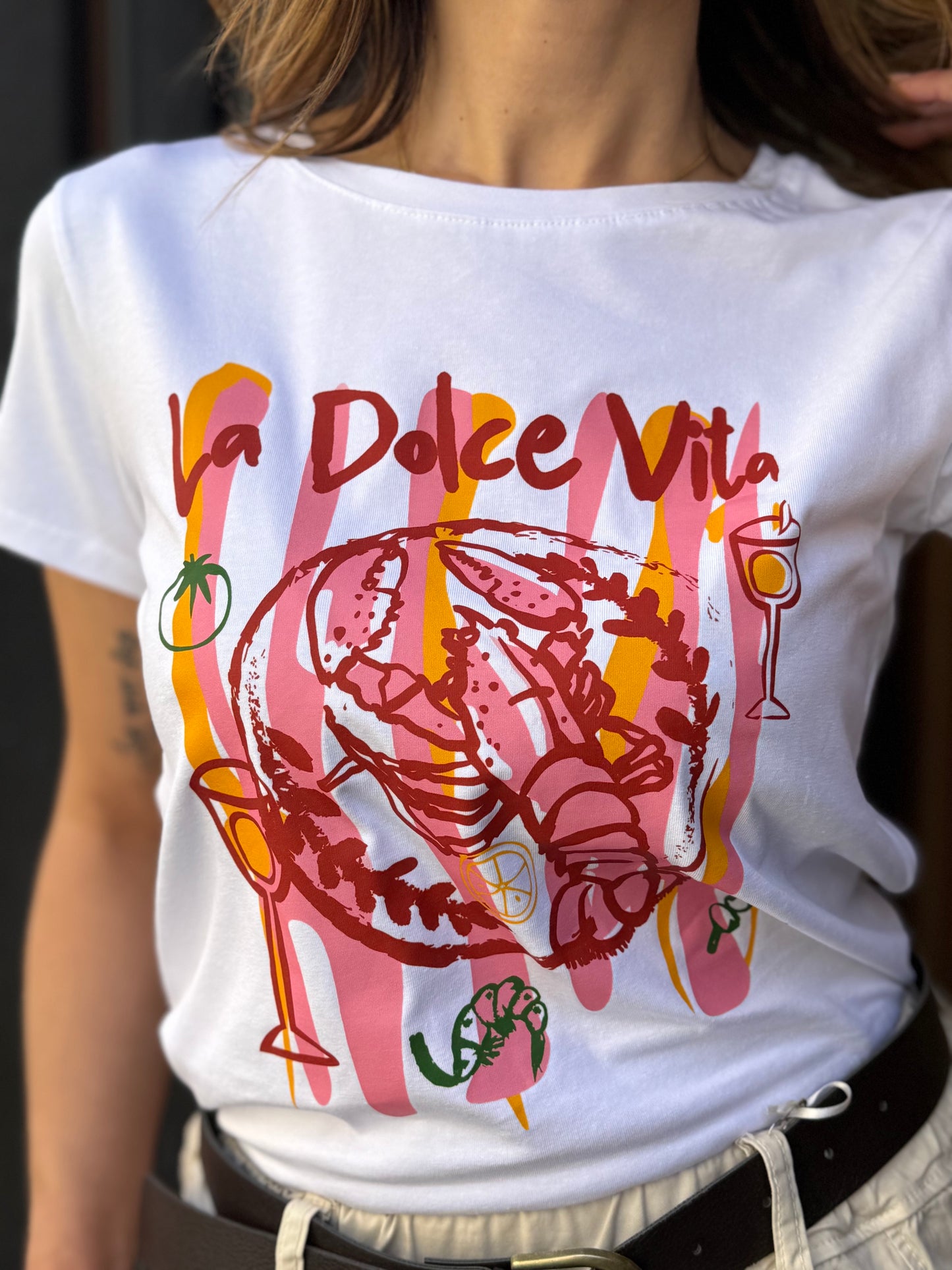 T-shirt stampa " LA DOLCE VITA"