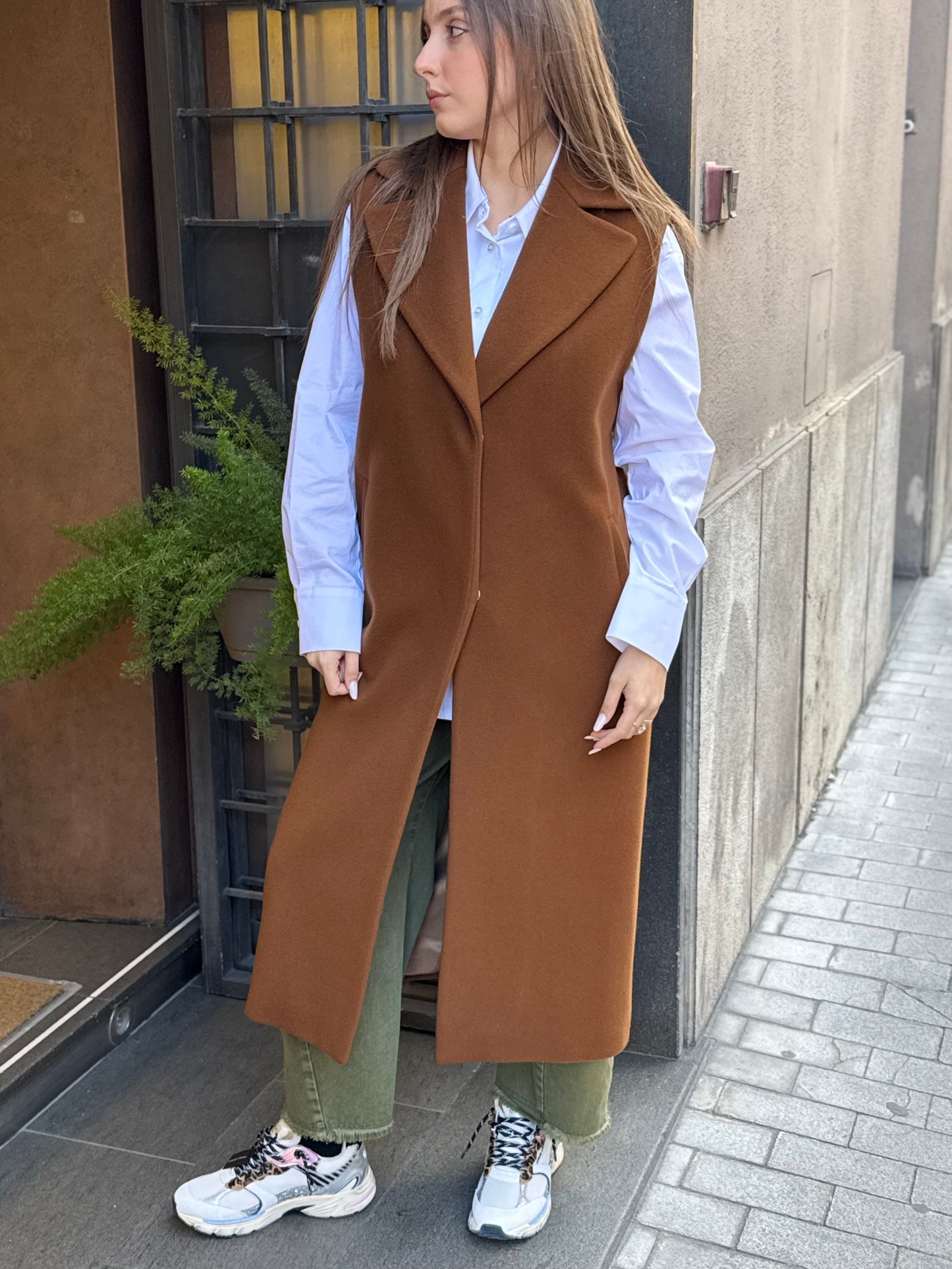 Chiarulli Cappotto/Gilet BRUNILDE marrone