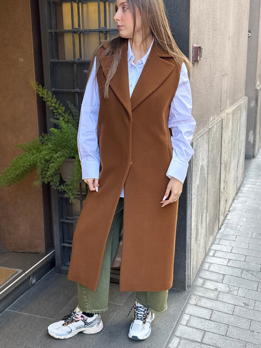 Chiarulli Cappotto/Gilet BRUNILDE marrone
