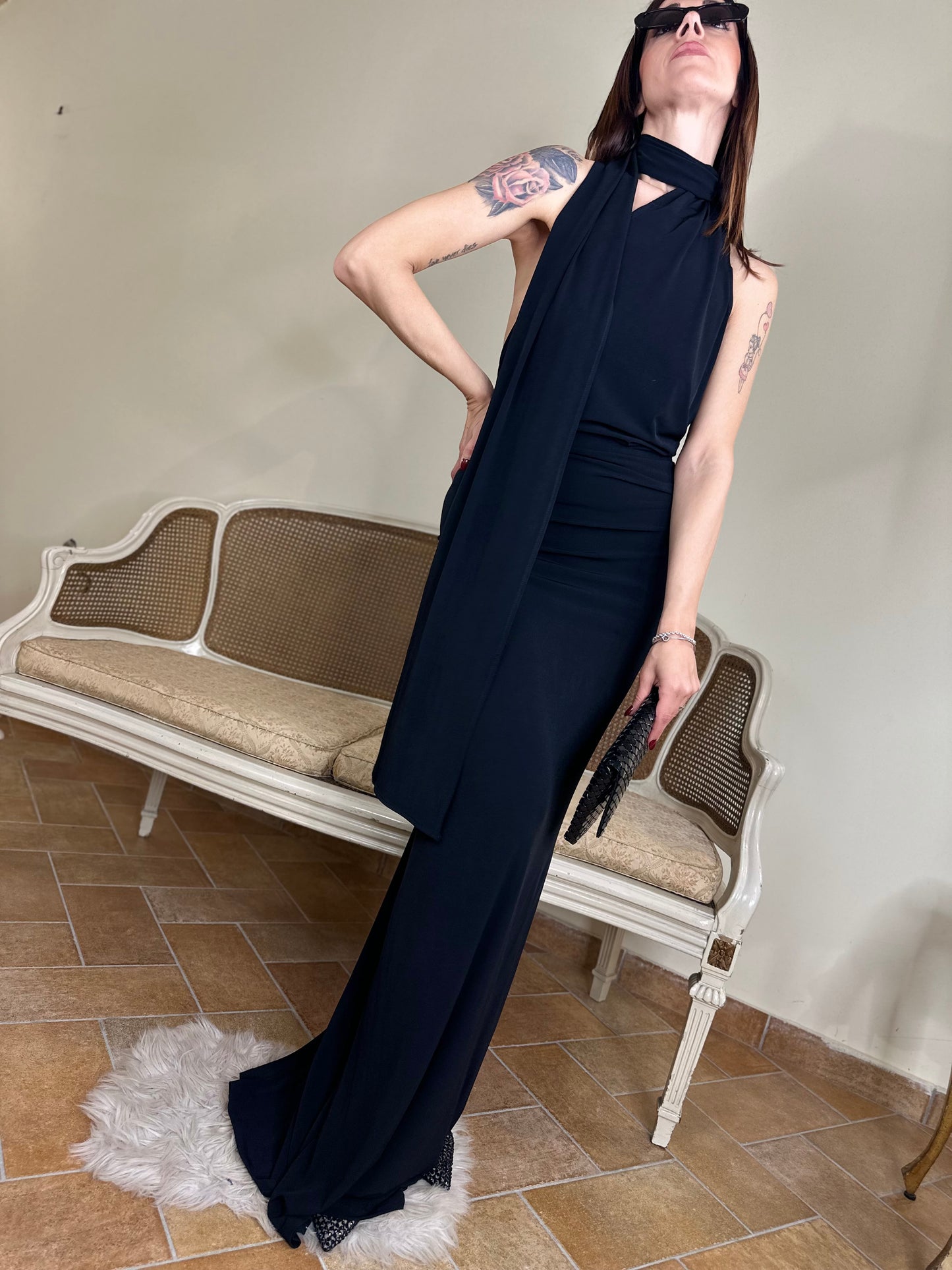 Eleh Abito lungo con anello laterale