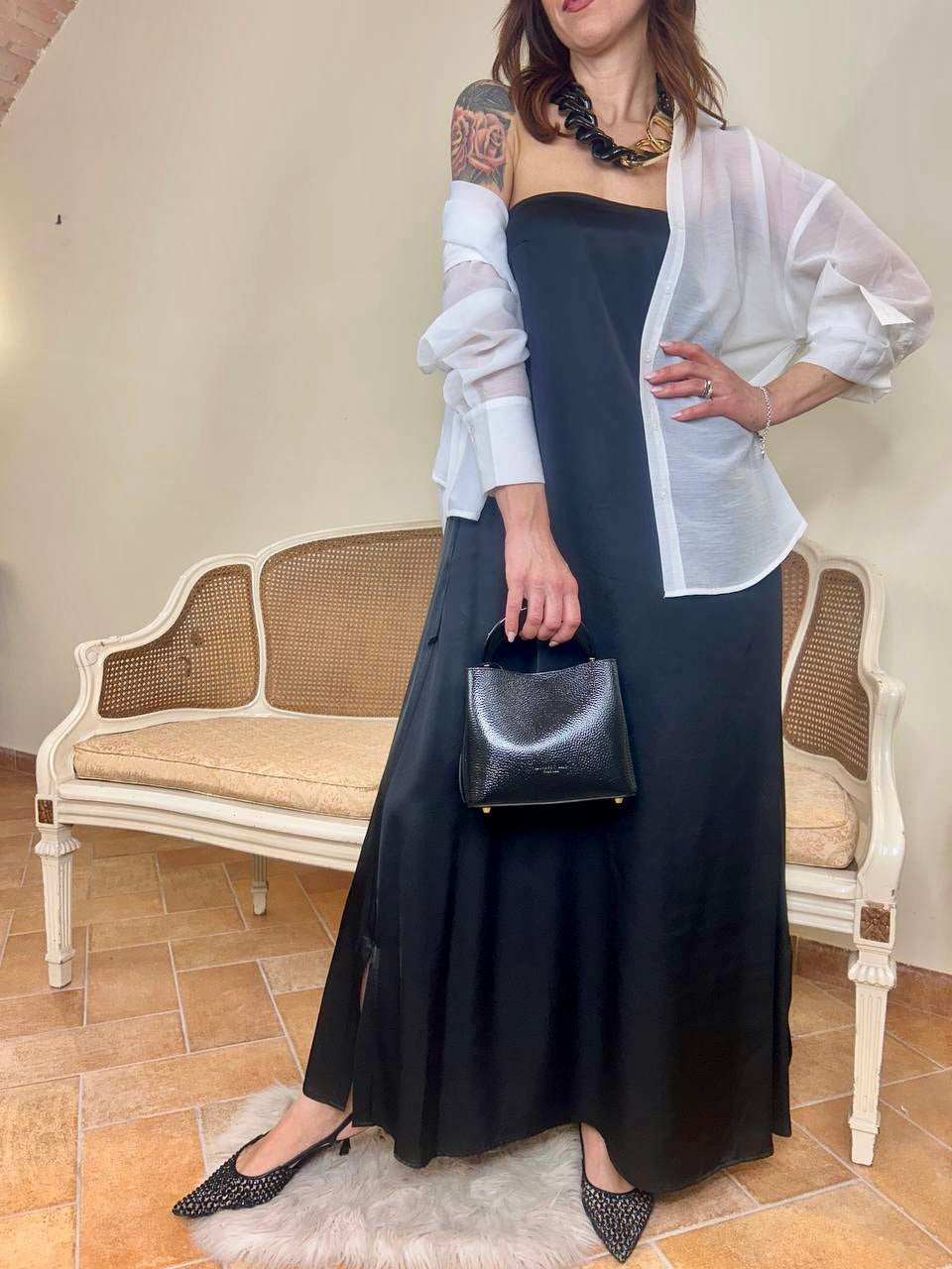 Anonyme Abito VISCOSE LONGDRESS black