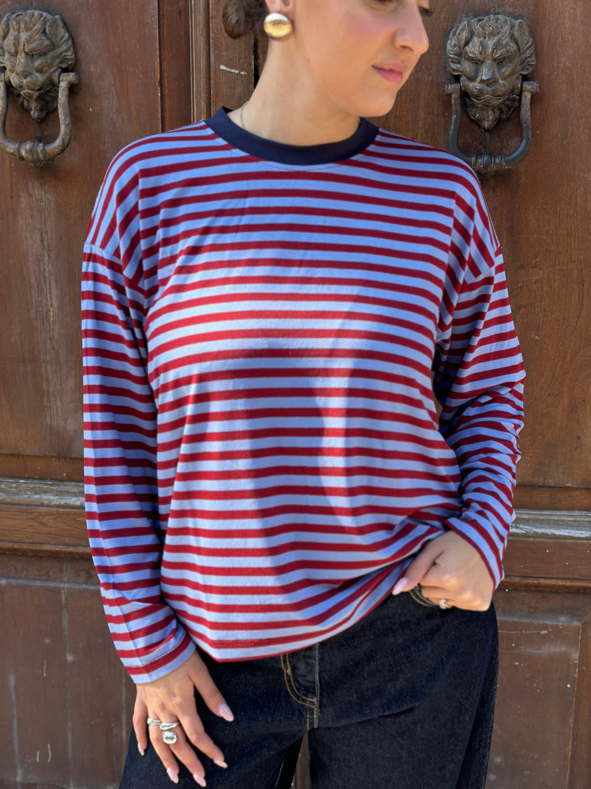 Haveone T-shirt a righe(disp. in più colori)