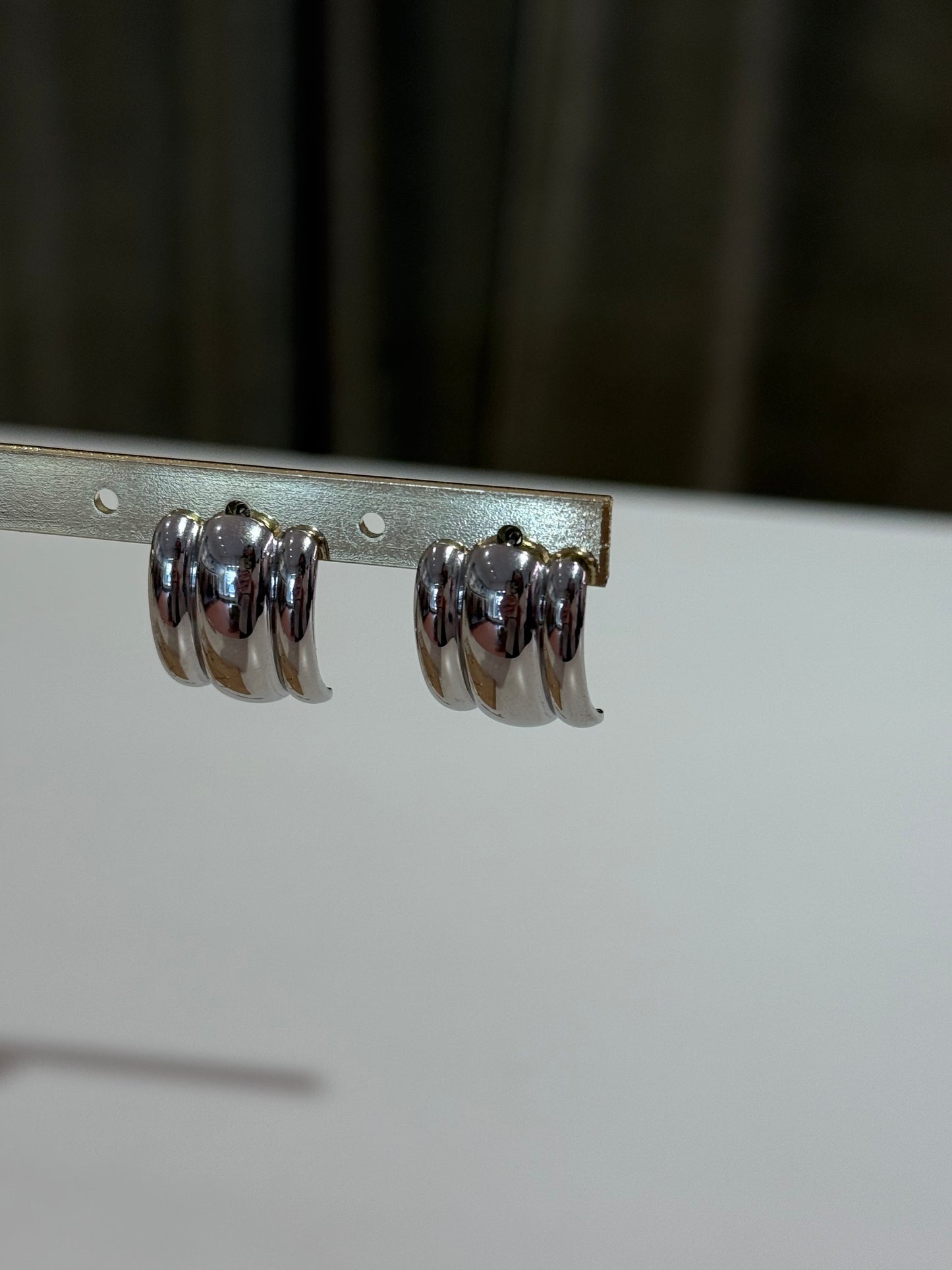 Orecchini tripla fascia Argento