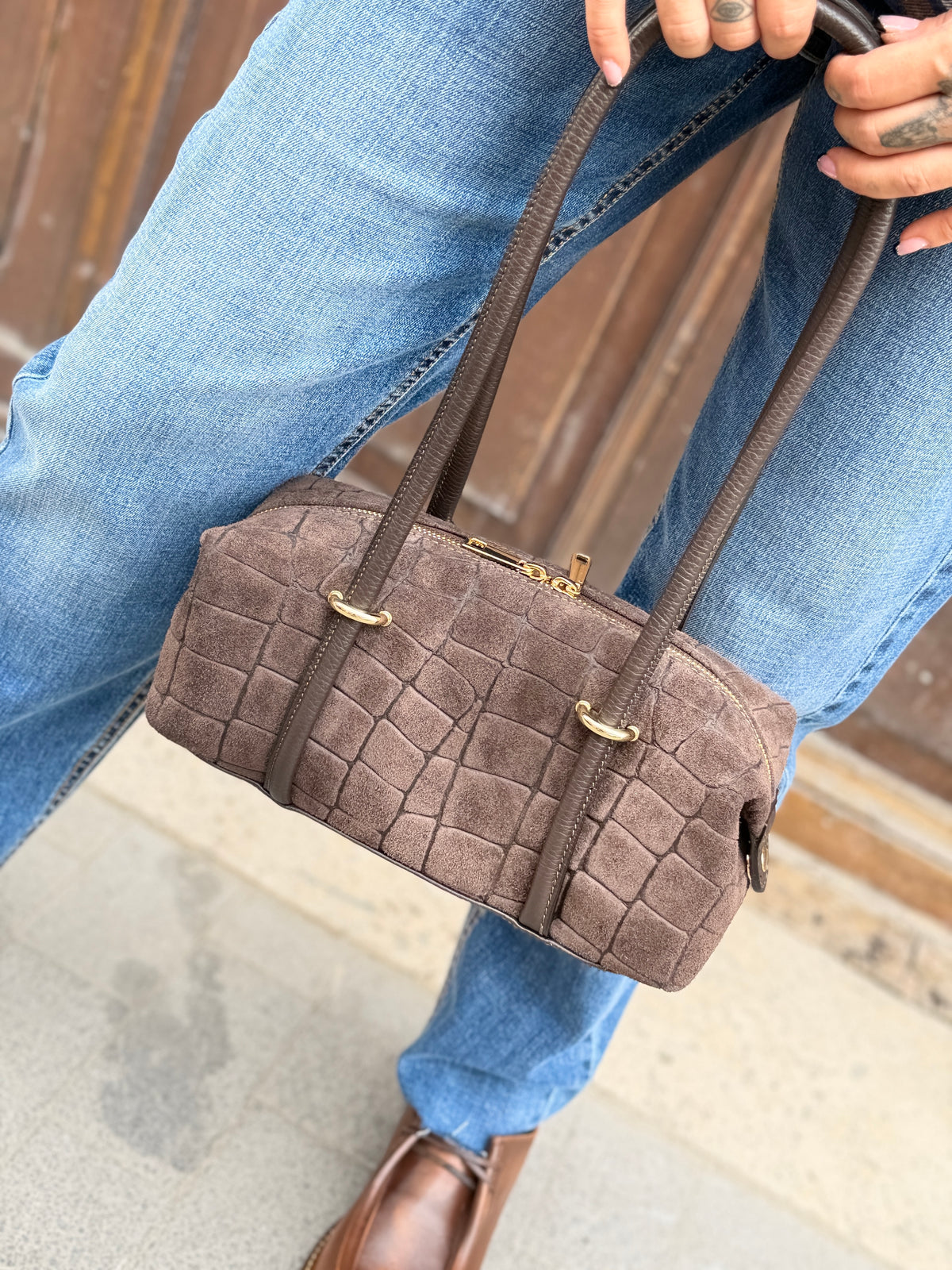 Borsa in camoscio COCCO MORO