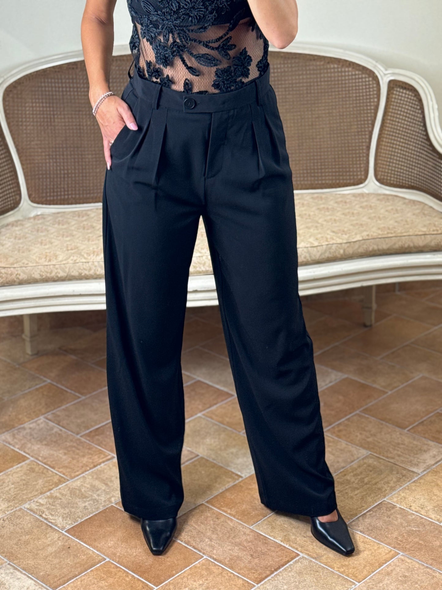 Anonyme Pantalone EASY STRETCH TROUSER nero