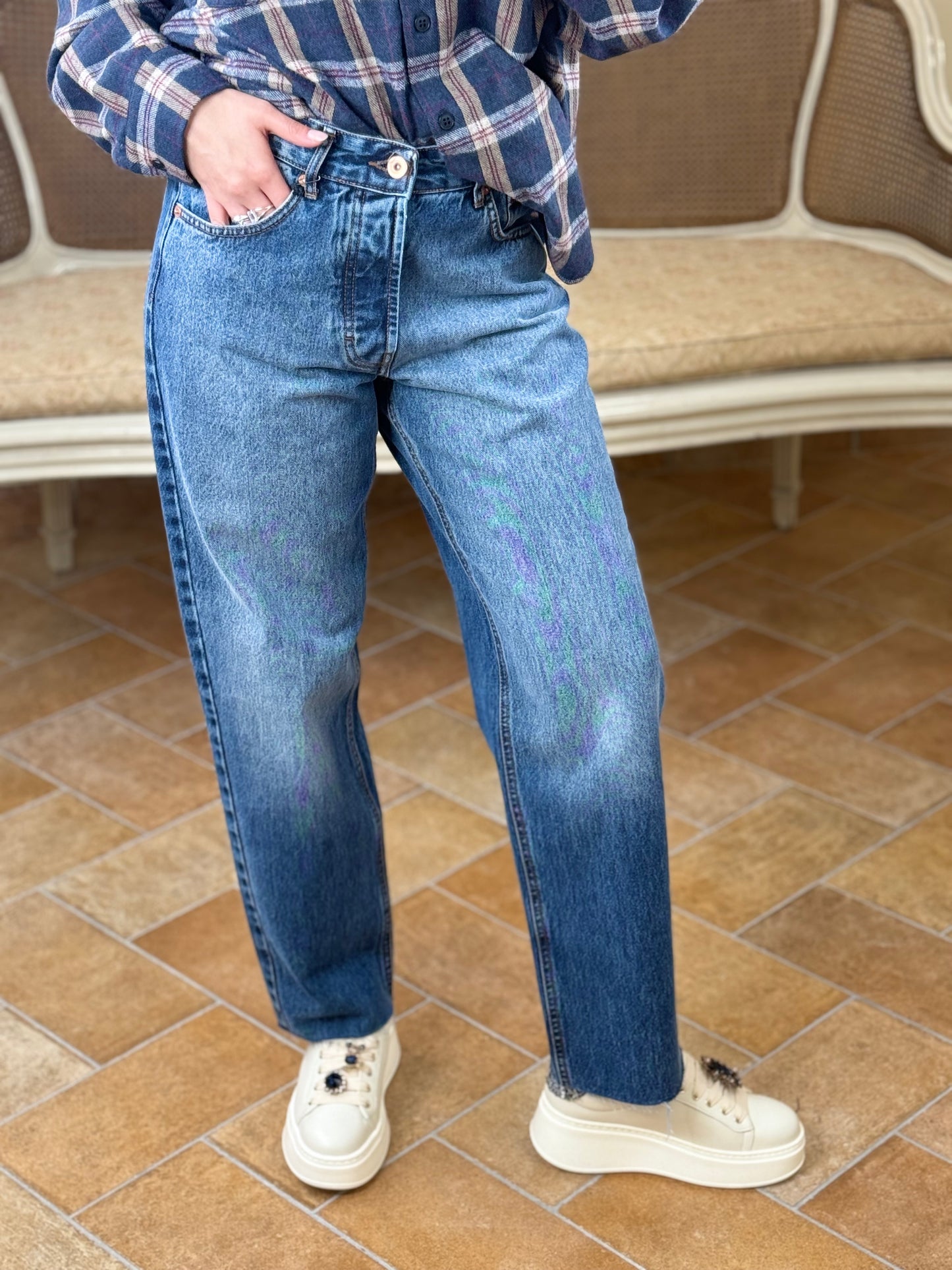 Tensione In Jeans dritto BLU DENIM