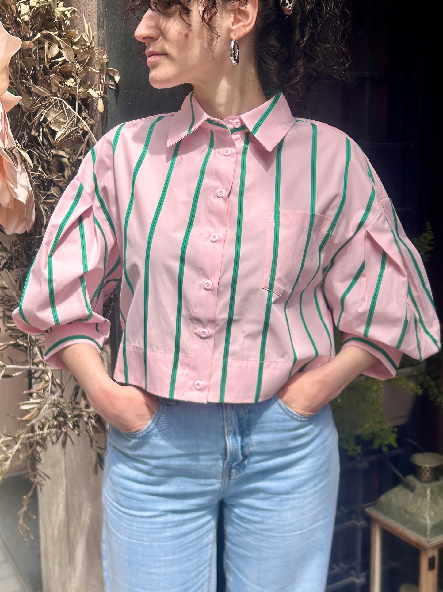 Anonyme Camicia STRIPED SHIRT pink