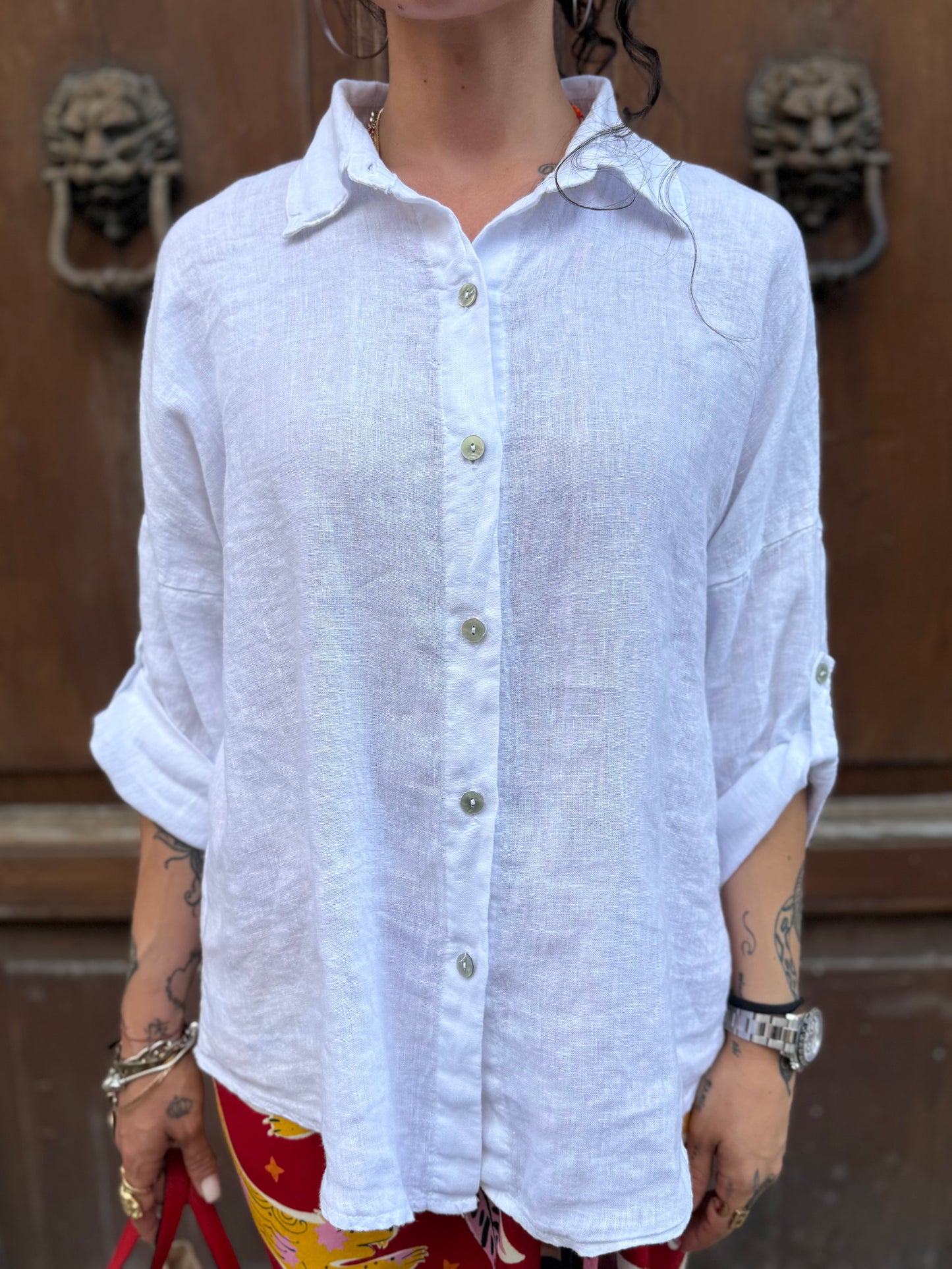 Camicia VIOLA in lino (disponibile in più colori)