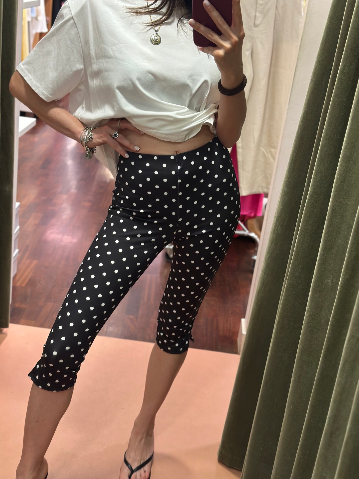 Pantalone Capri POIS CIOCCOLATO e NERO