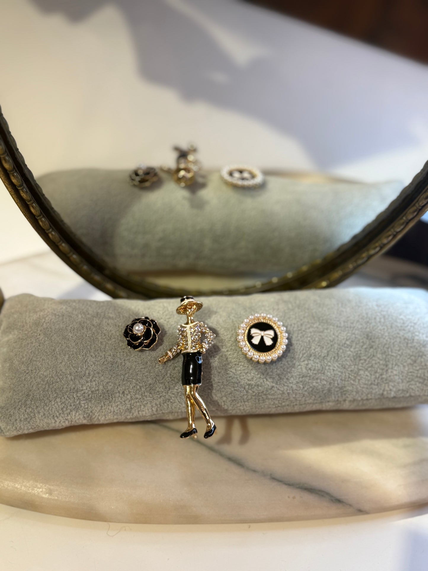 Set spille donna+rosa+fiocco