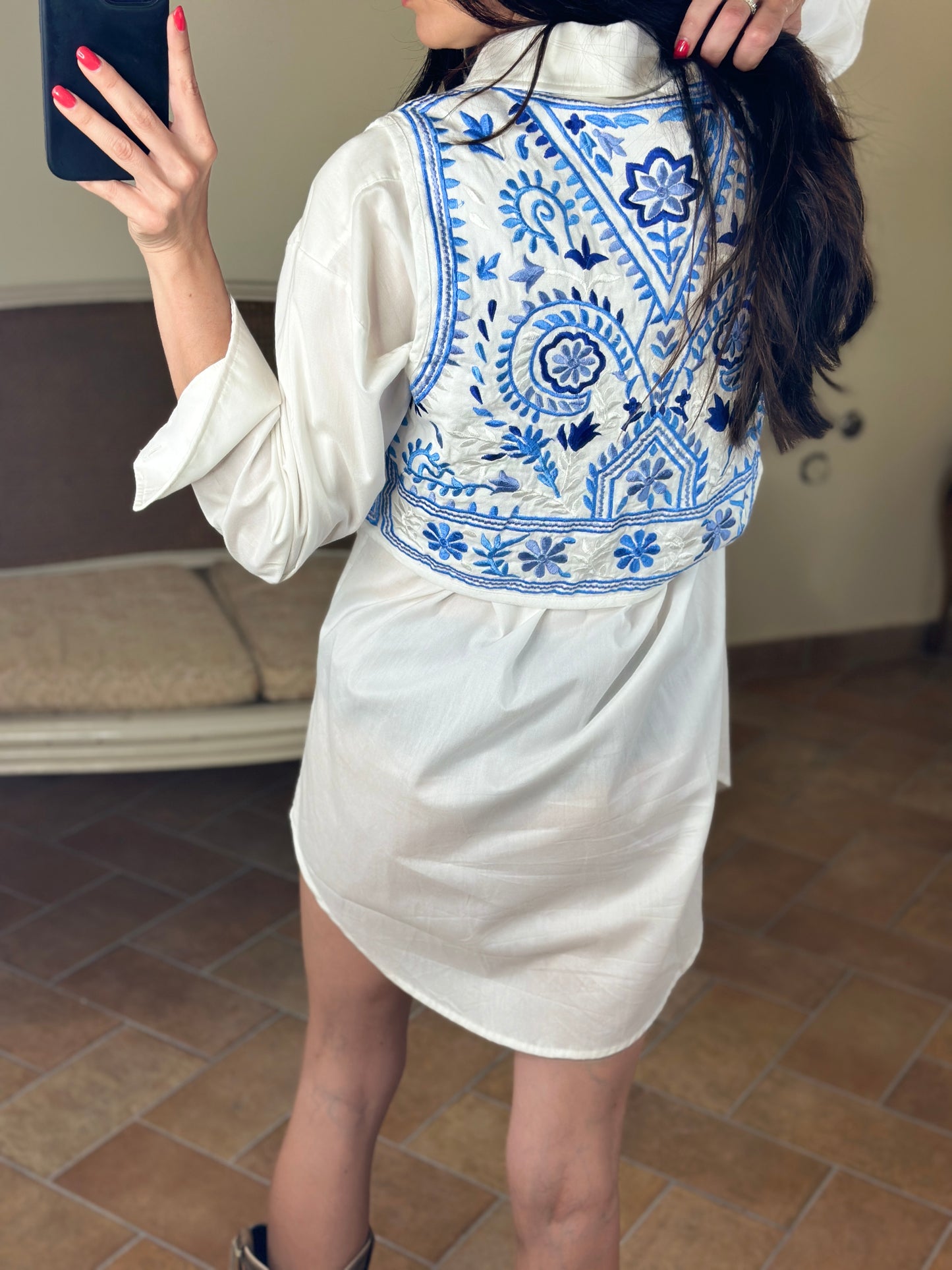 Formentera- Gilet ricamo