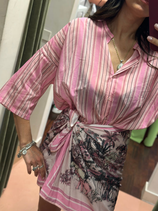 Tensione in Camicia a righe Rosa