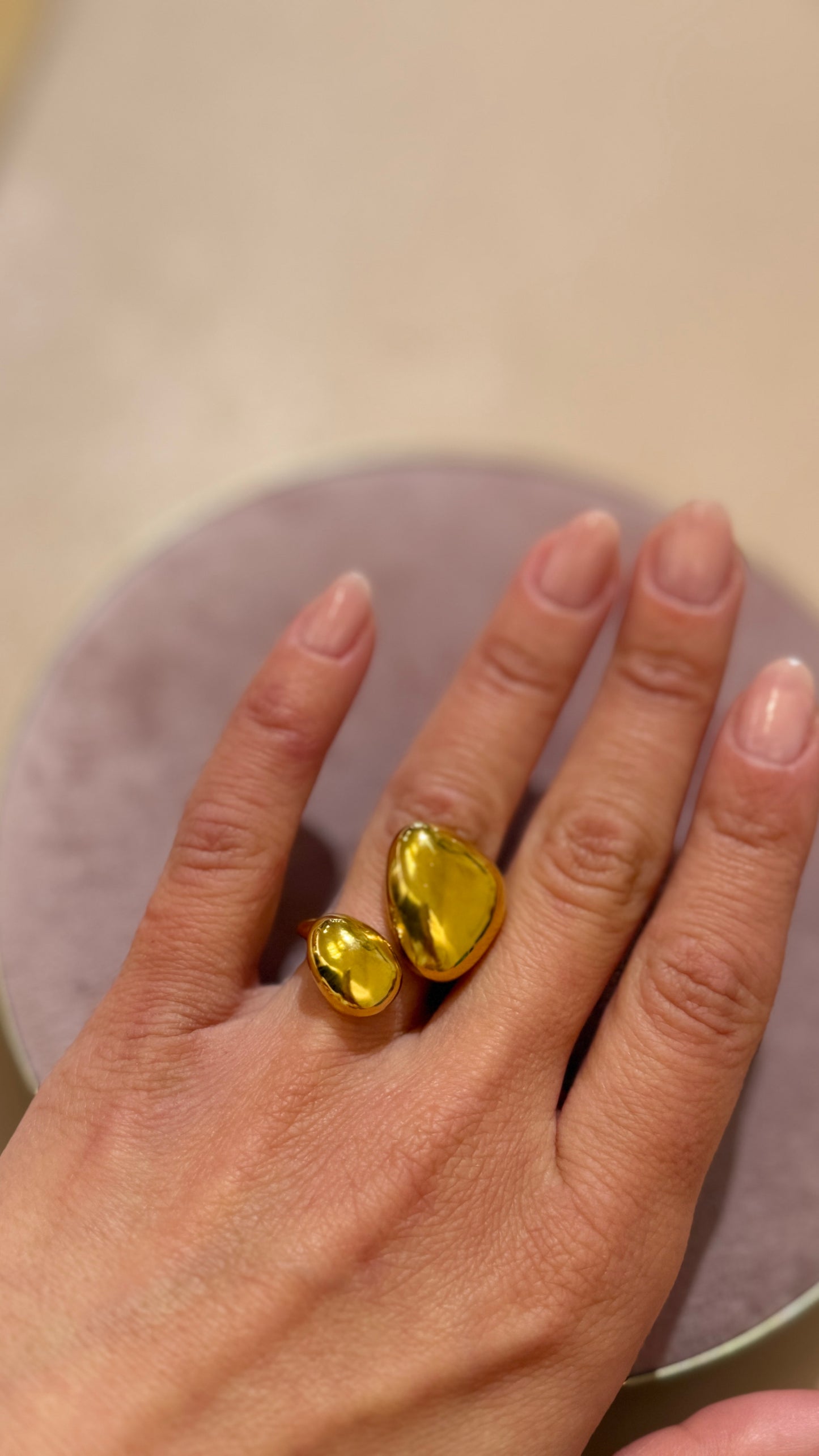 Anello doppio bold Oro