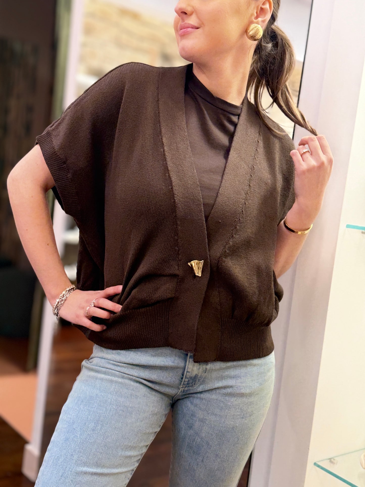 Tensione in Cardigan kimono MORO