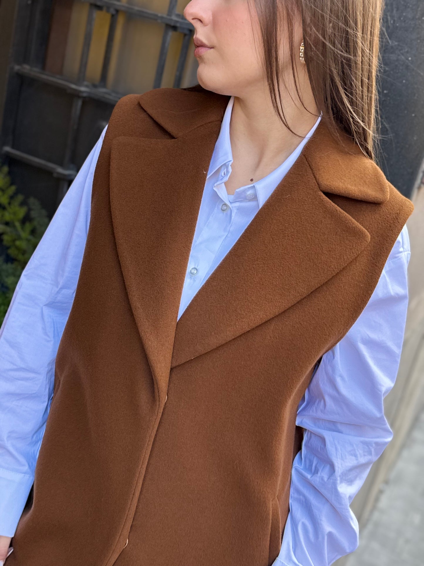 Chiarulli Cappotto/Gilet BRUNILDE marrone