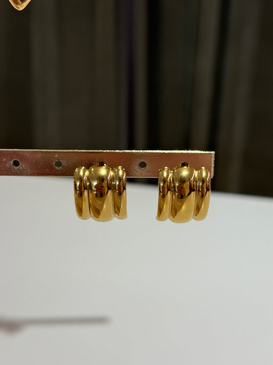 Orecchini tripla fascia Oro