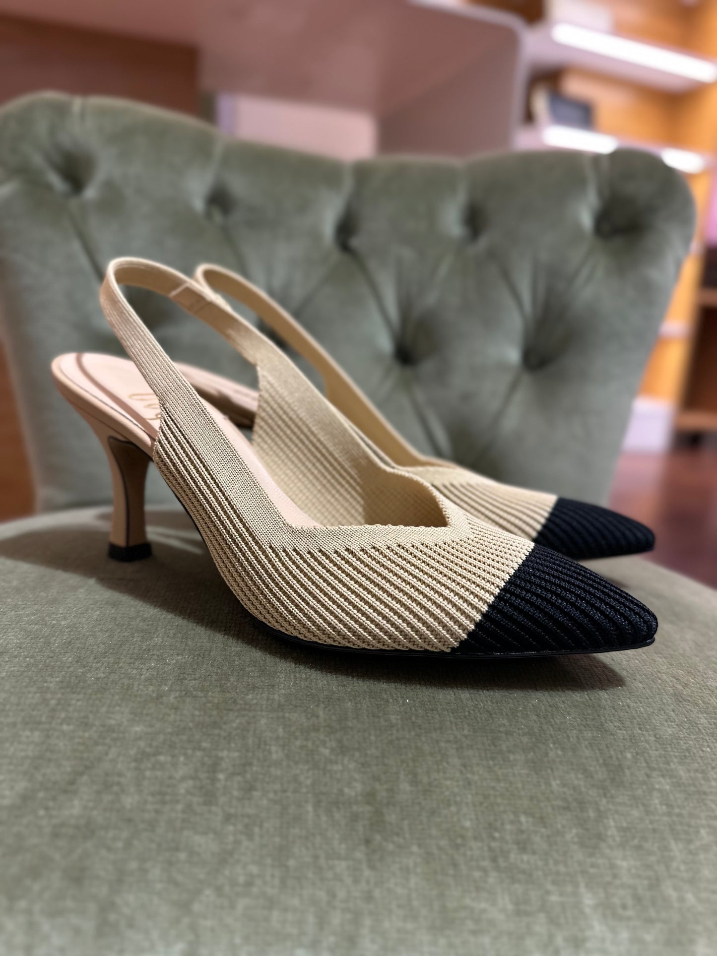 Ovyé Slingback Bicolor NUDE/NERO