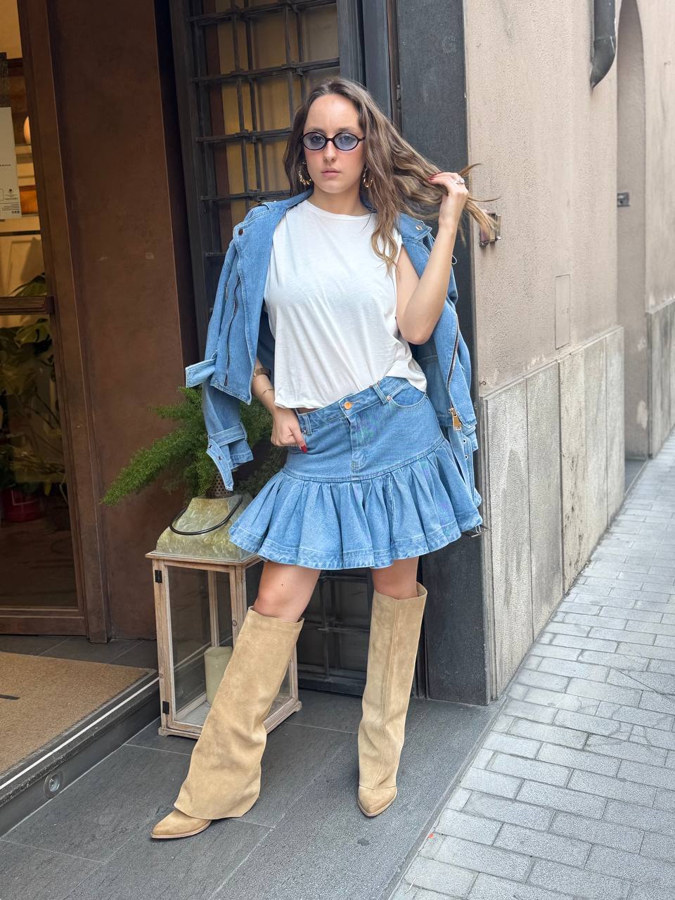 Minigonna EMMA in light denim