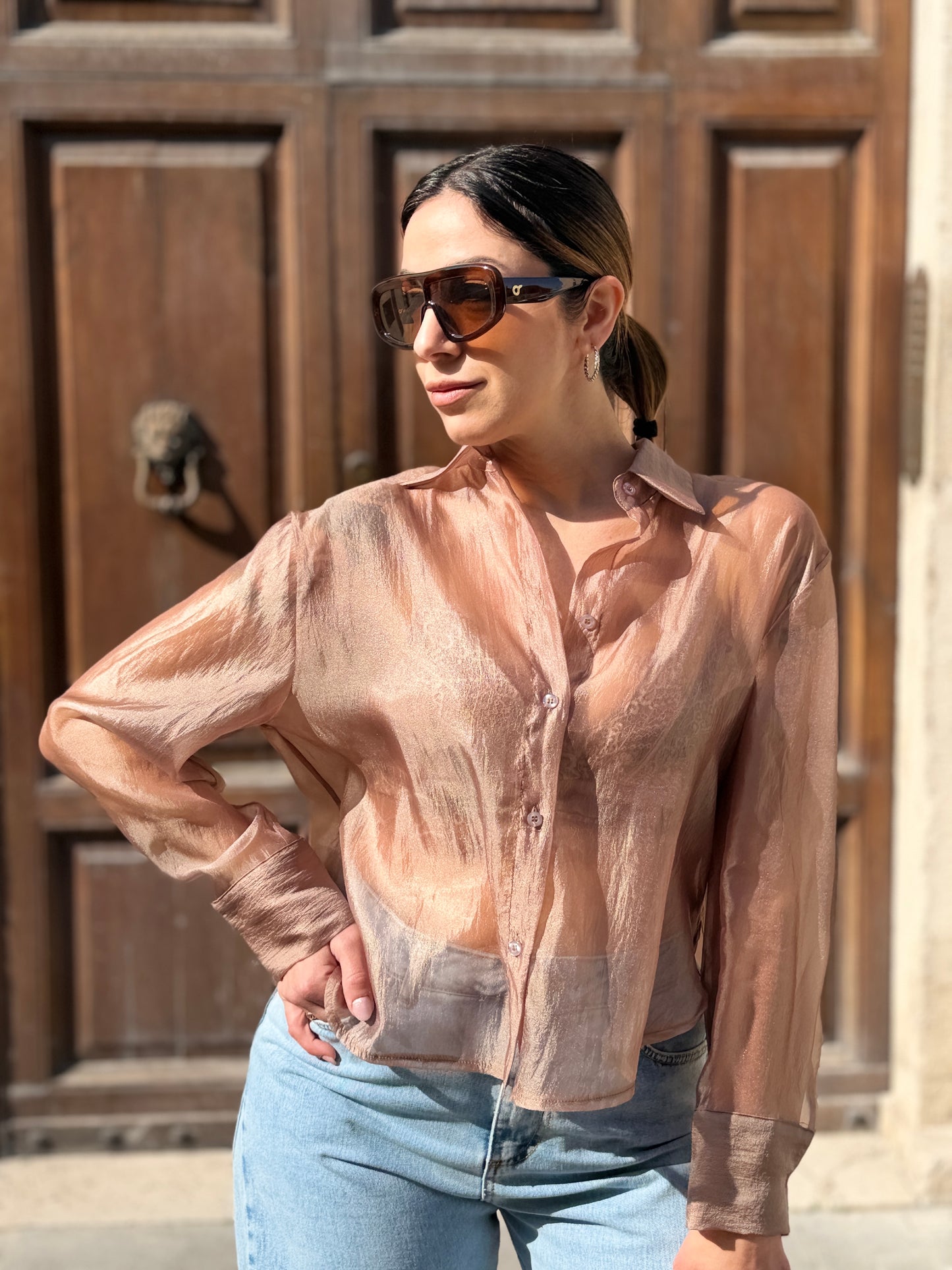 Tensione in Camicia + Top pizzo Bronzo