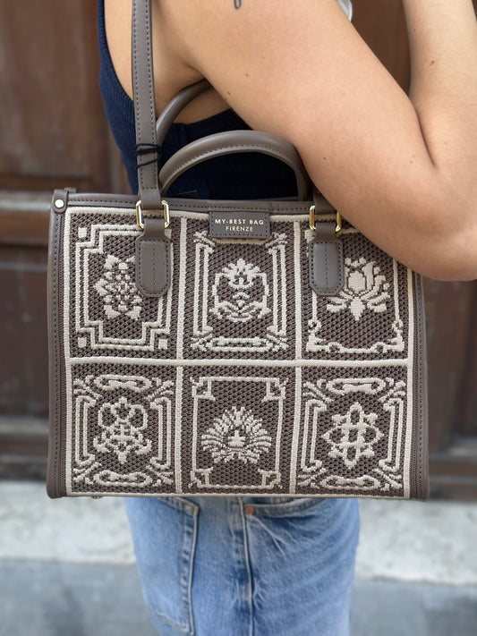 My Best Bag ATENA LASHA NATURAL BAROCCO MEDIUM