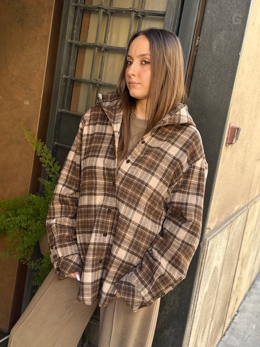 Eleh Camicia a scacchi MARRONE