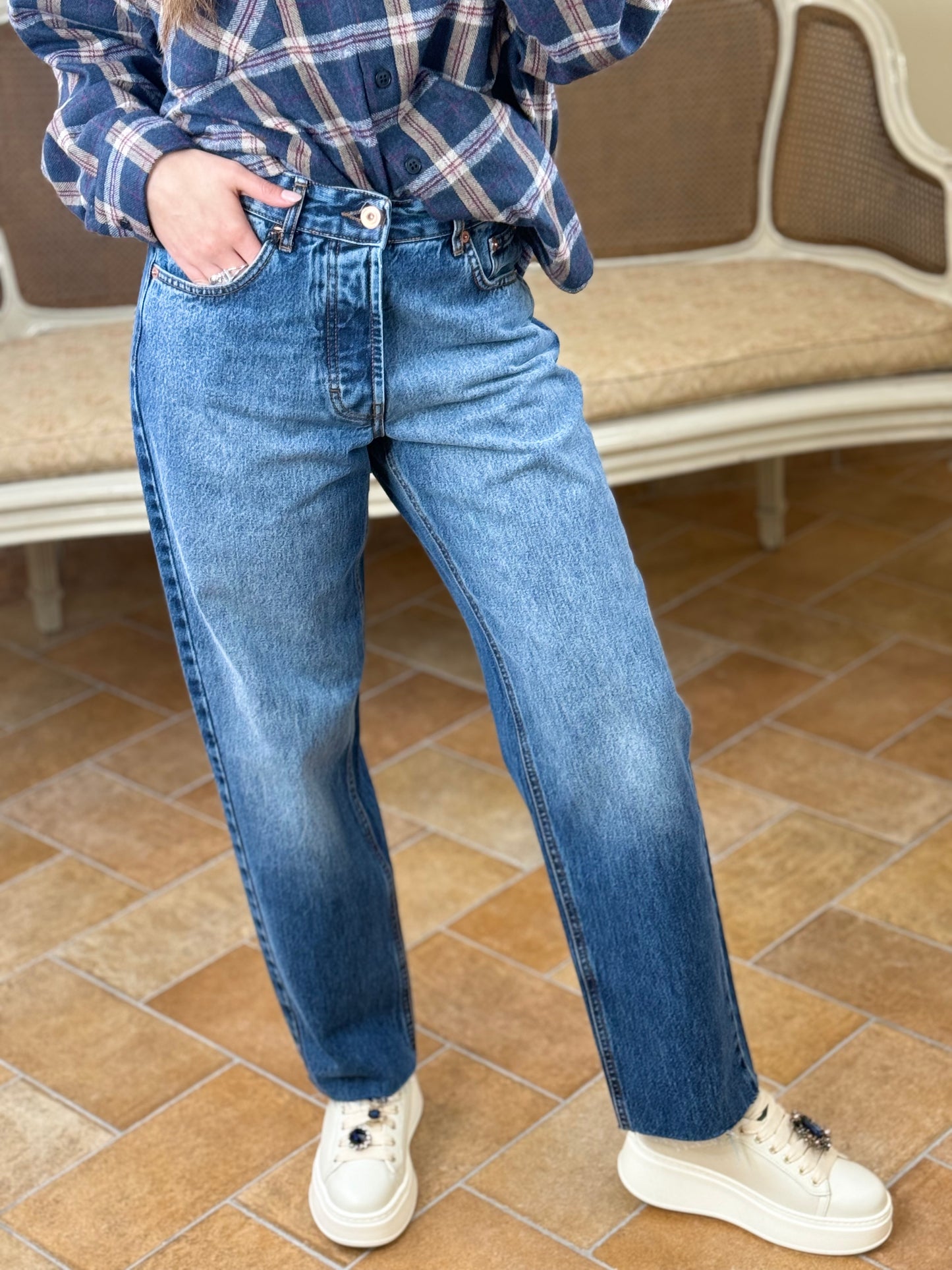 Tensione In Jeans dritto BLU DENIM