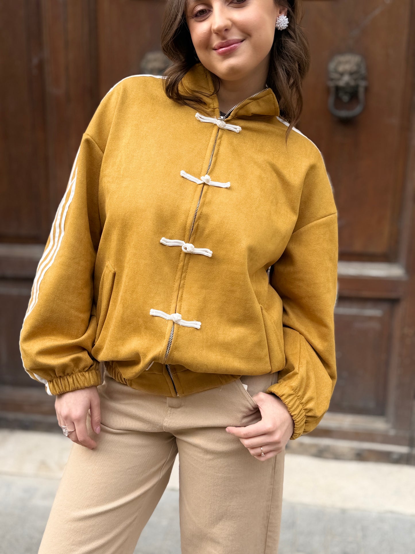 Felpa Sporty Chic Ocra