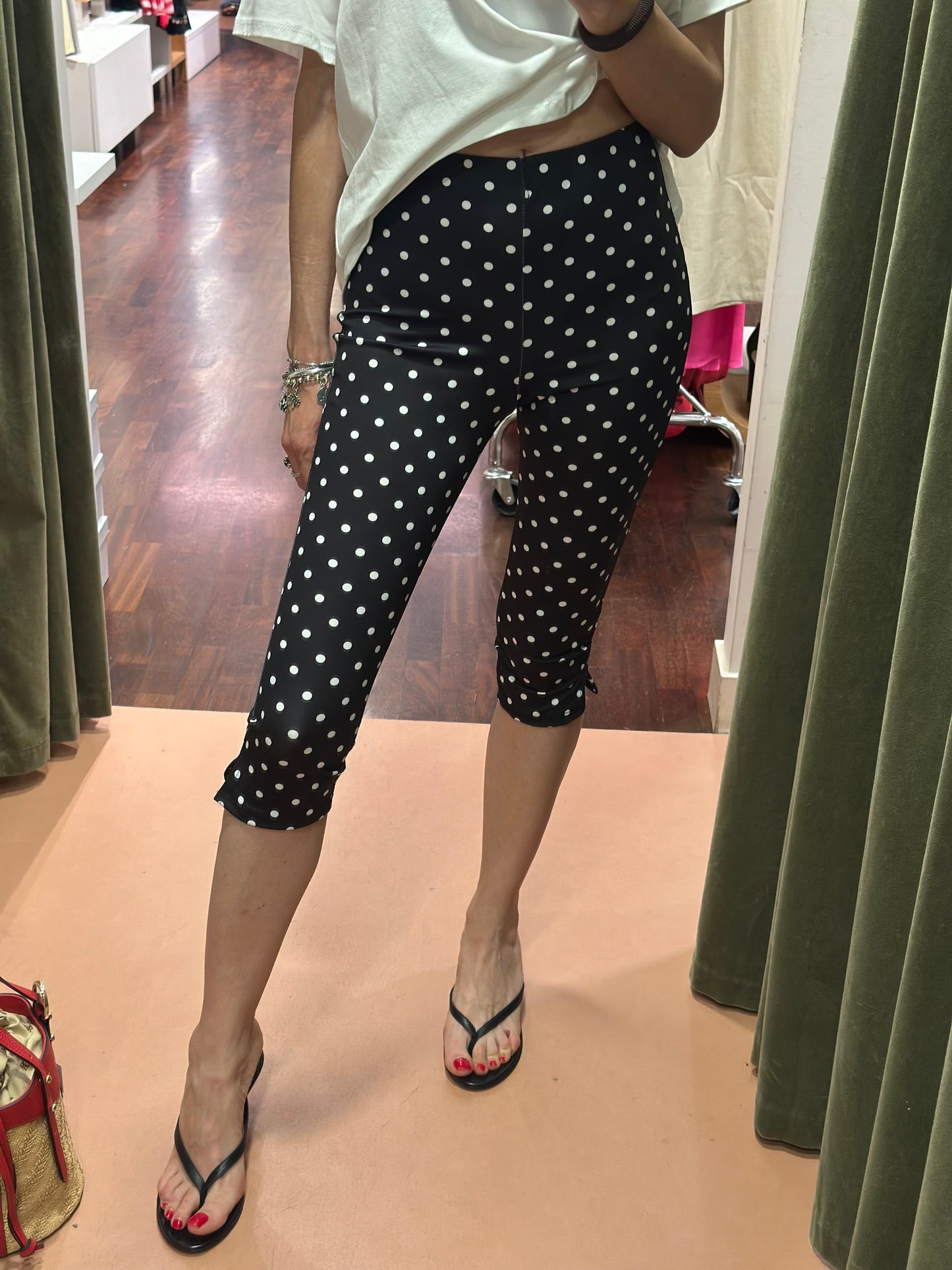 Pantalone Capri POIS CIOCCOLATO e NERO