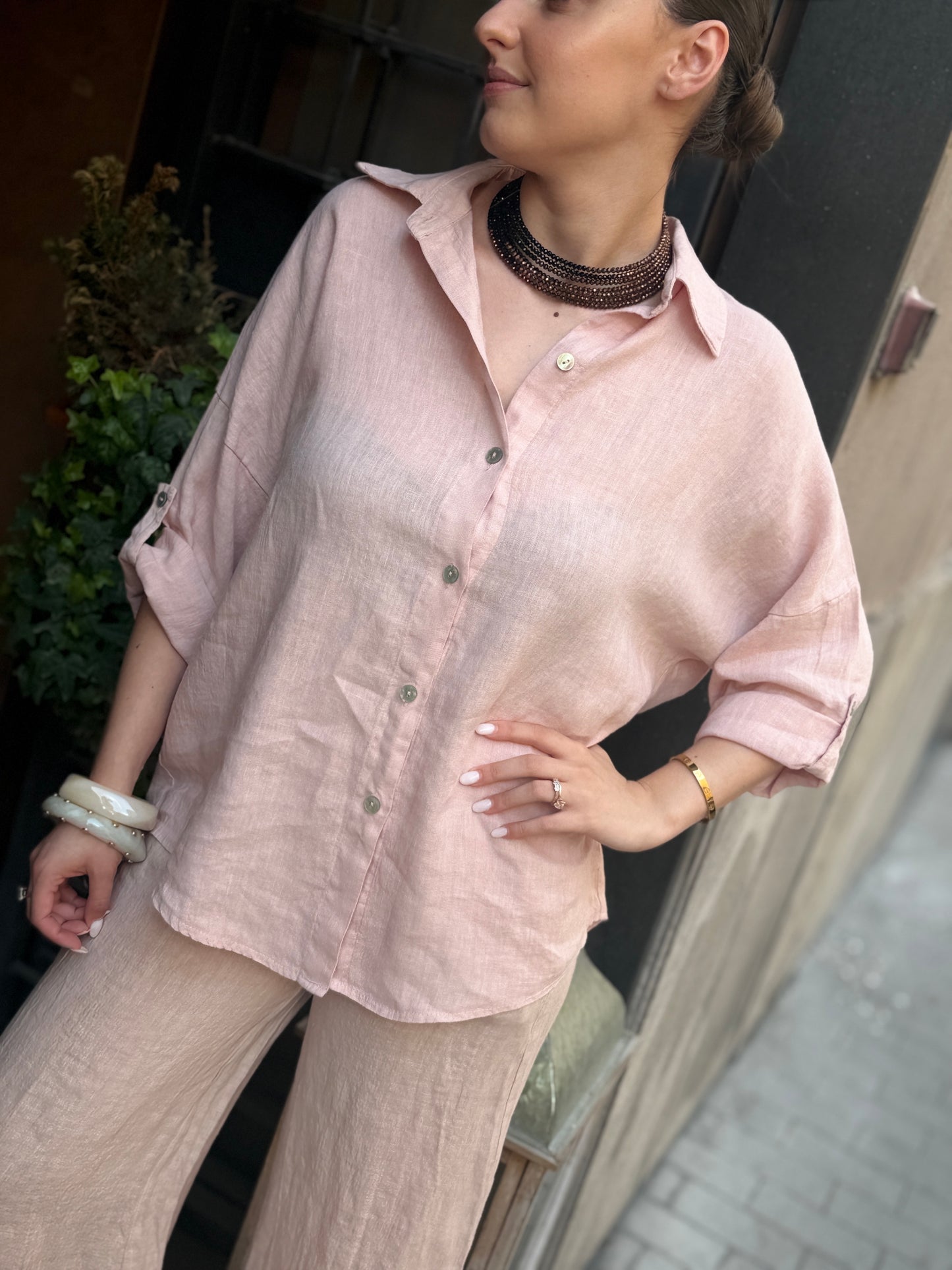 Camicia VIOLA in lino (disponibile in più colori)