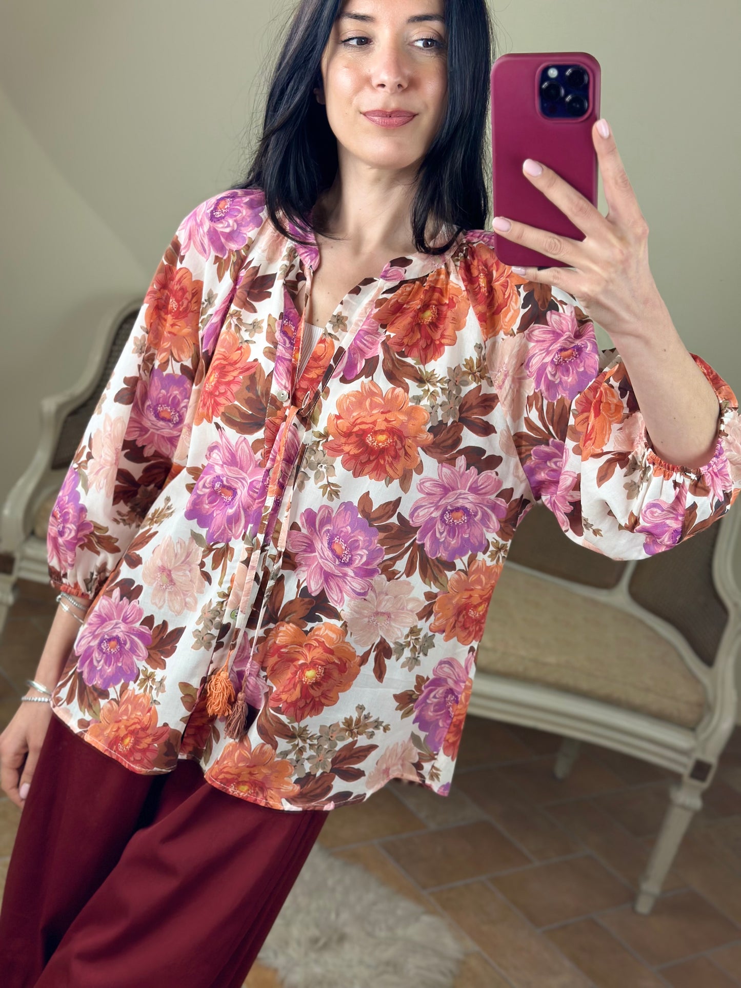 Tensione in CAMICIA stampa fiori