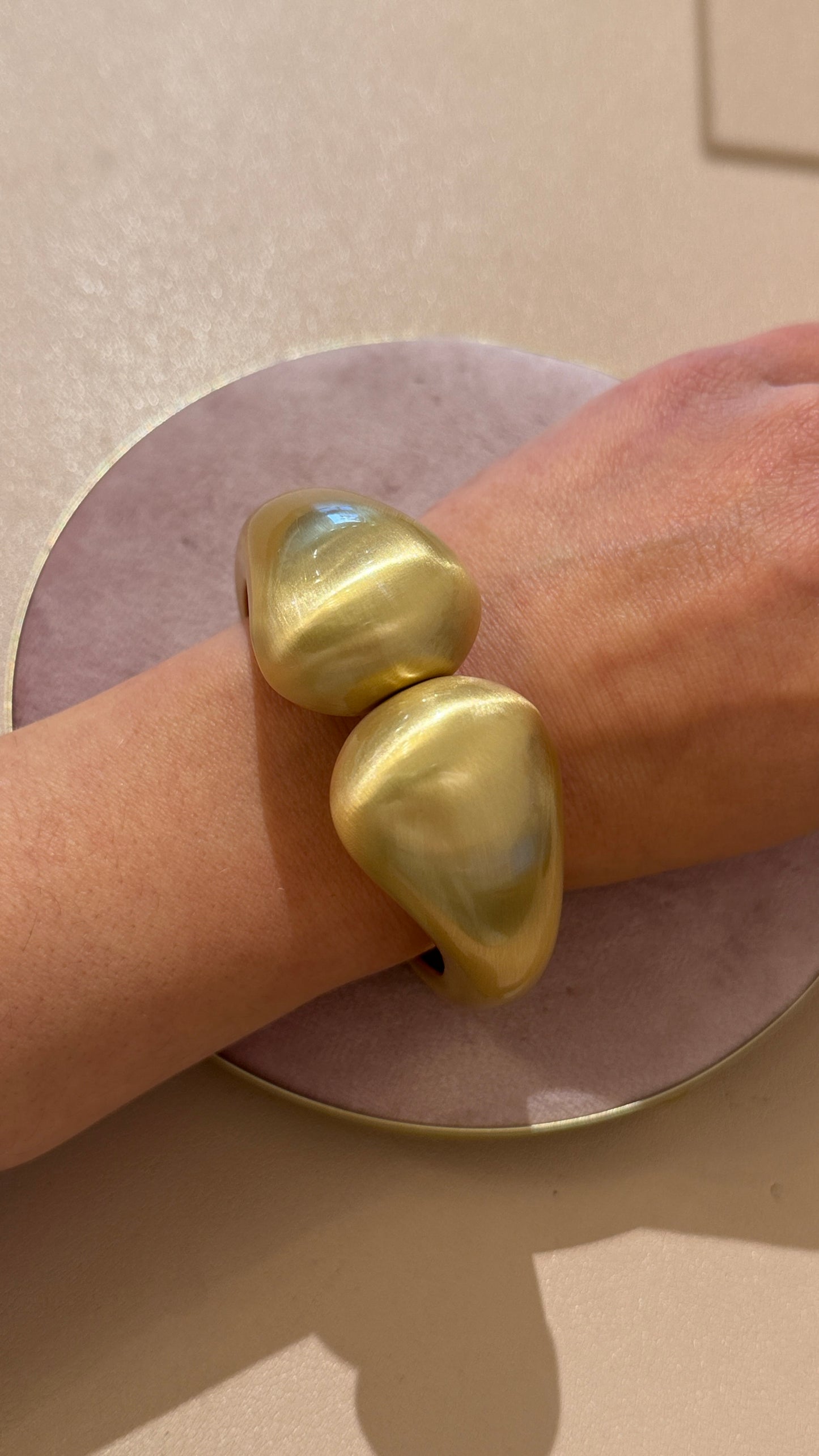 bracciale abbraccio opaco Oro