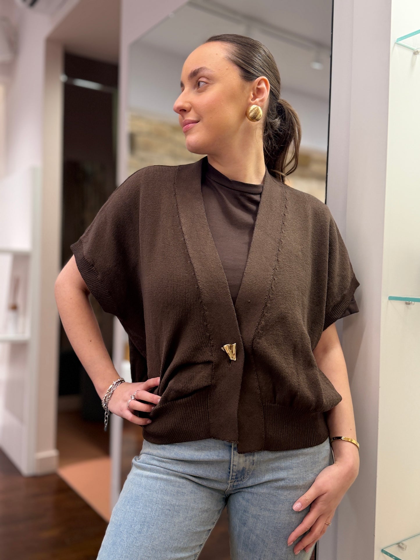 Tensione in Cardigan kimono MORO