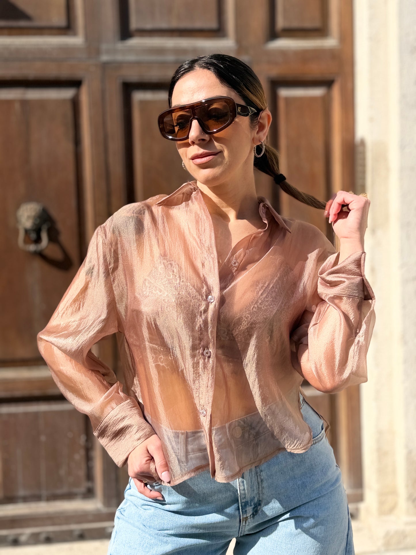 Tensione in Camicia + Top pizzo Bronzo