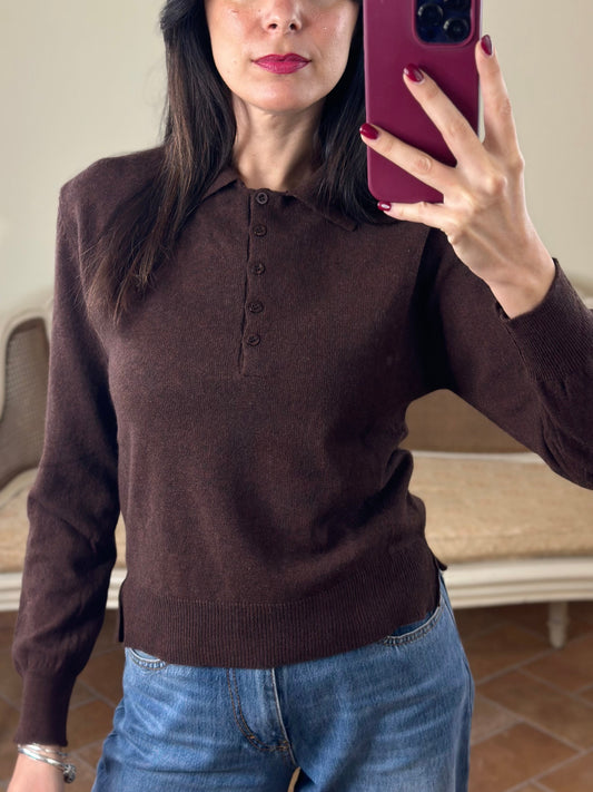 Maglia Polo CINDY con bottoni MORO