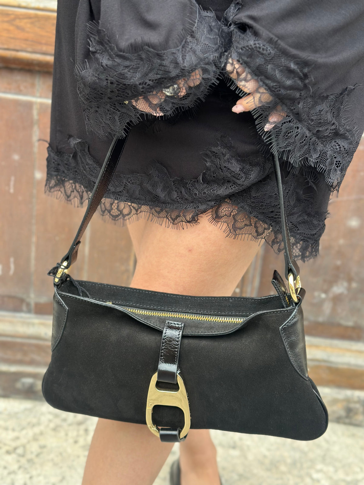 My Best Bag PARIS suede NERO