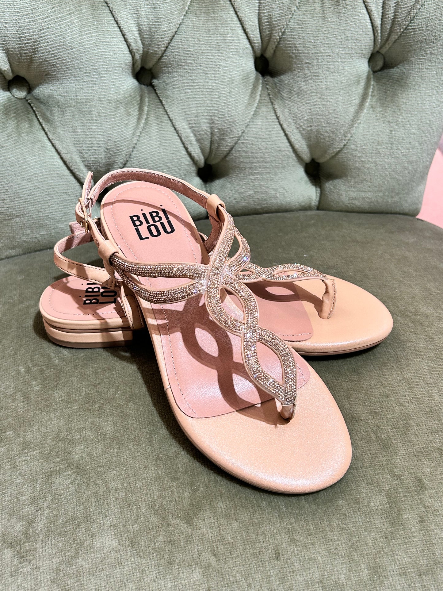 Bibi Lou sandalo flat infradito strass