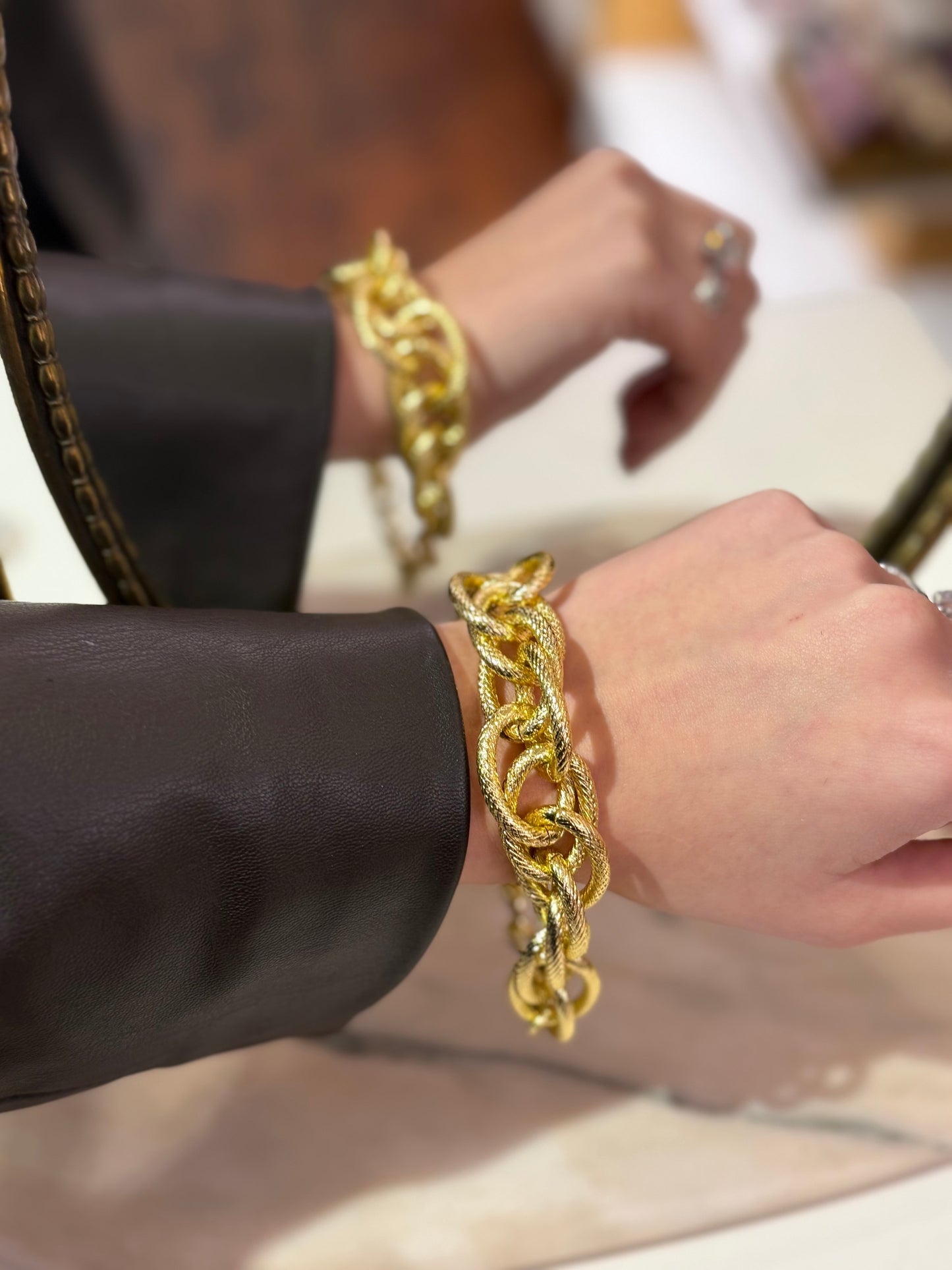 Bracciale ORO catena zigrinata