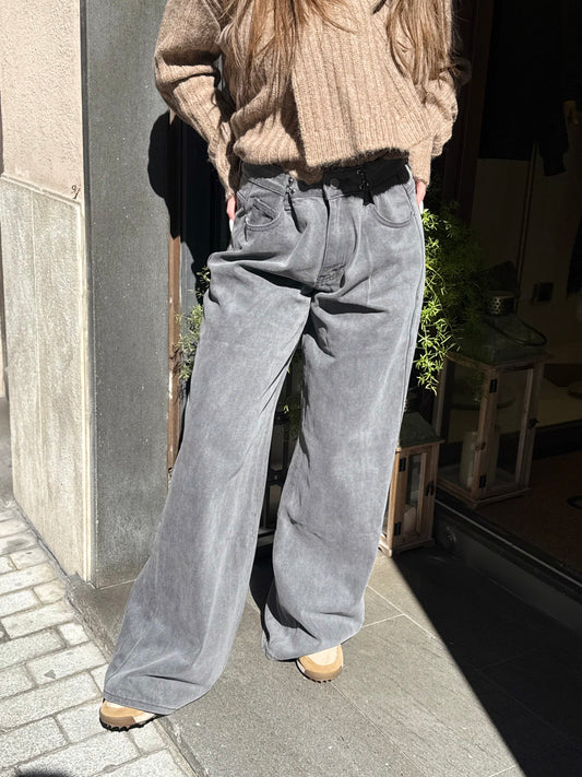 Eleh jeans con pence gancio GRIGIO