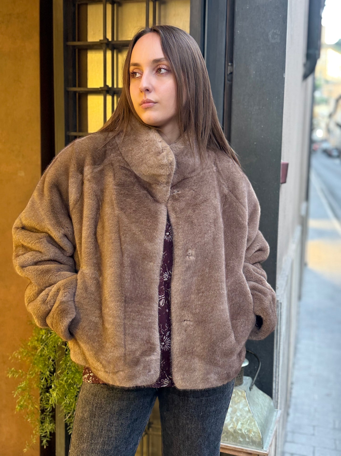 Ecopelliccia ANASTASIA Nocciola