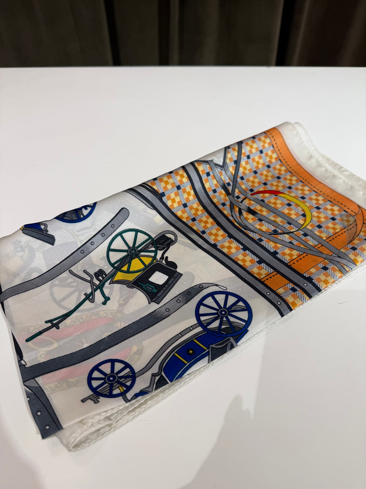 Foulard stampa carrozza misto seta (disponibili in più varianti colore)