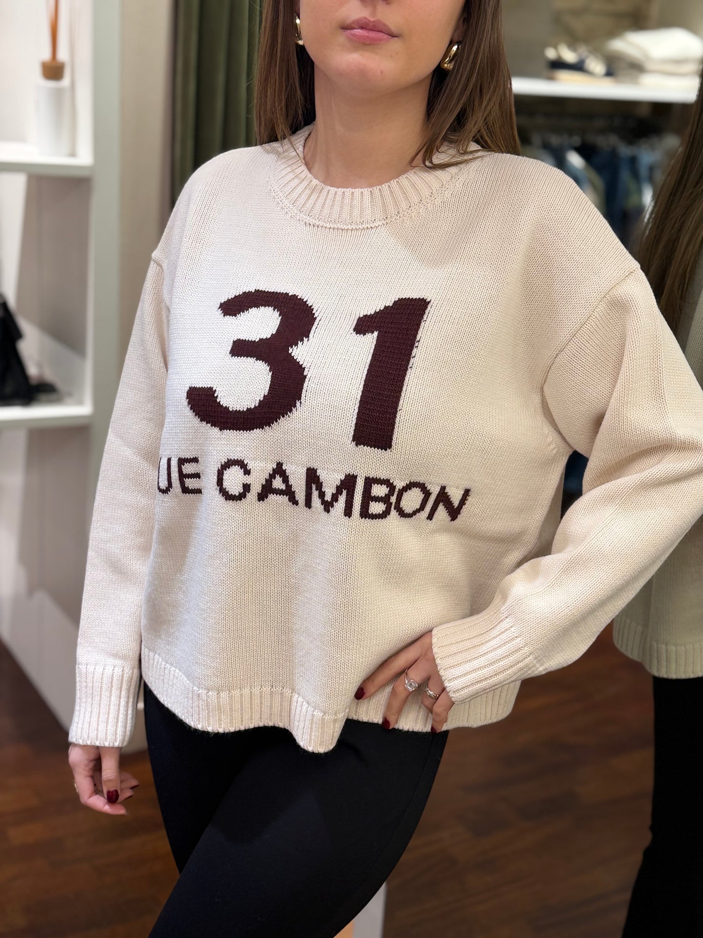 Tensione in Maglia "RUE CAMBON" PANNA/VINO