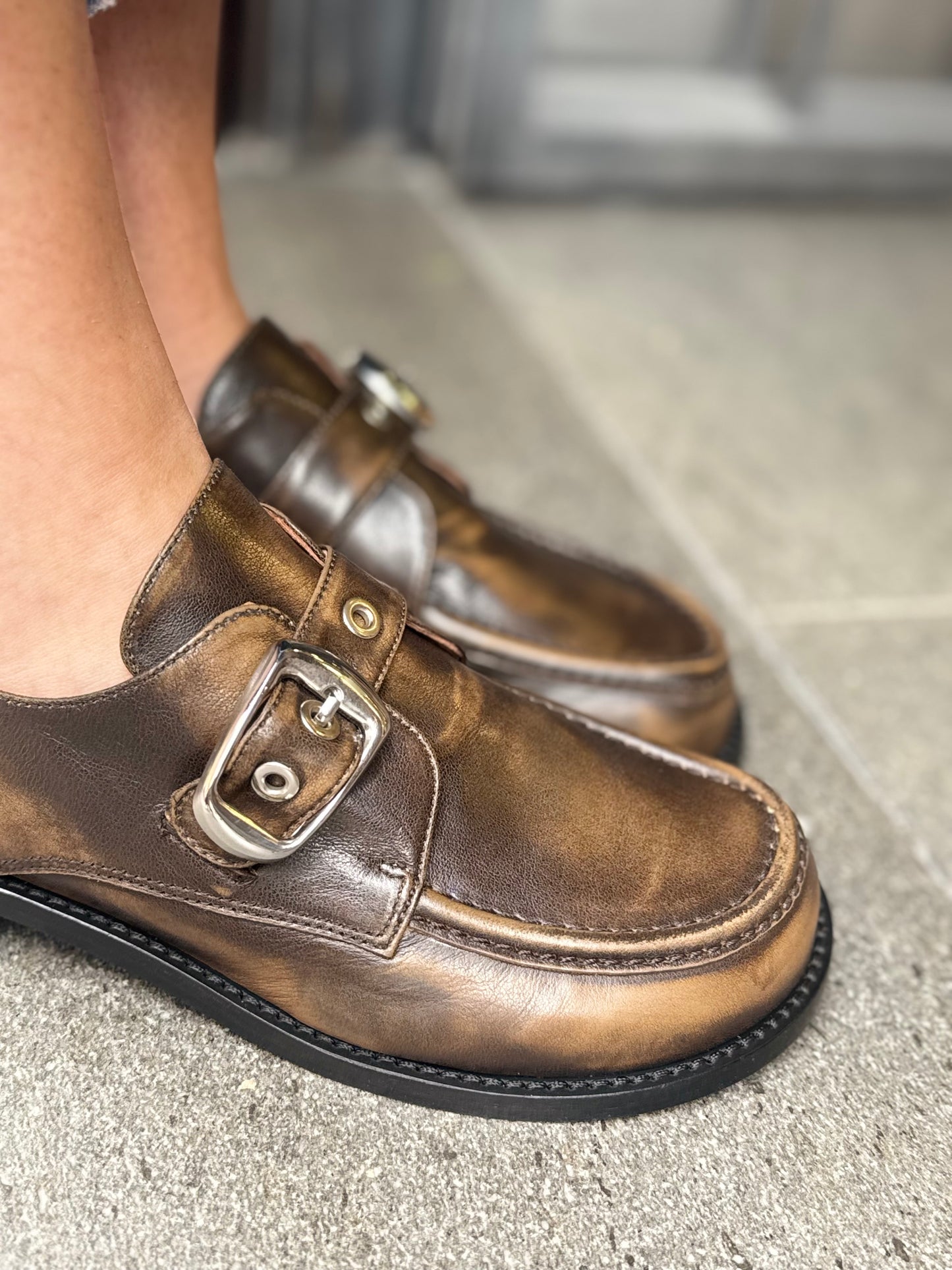 Angel Alarcon GISELLE mocassino vintage TAUPE