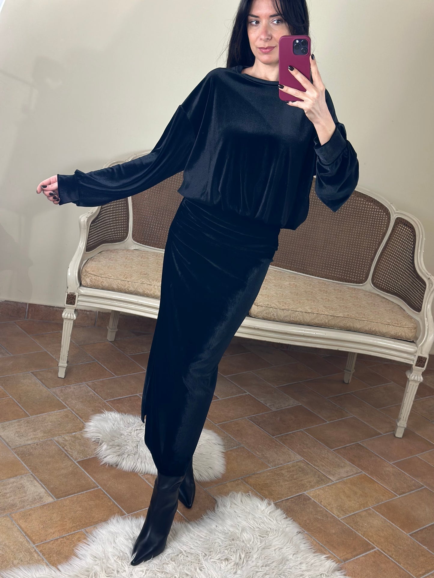 Longuette SVEVA in ciniglia NERA