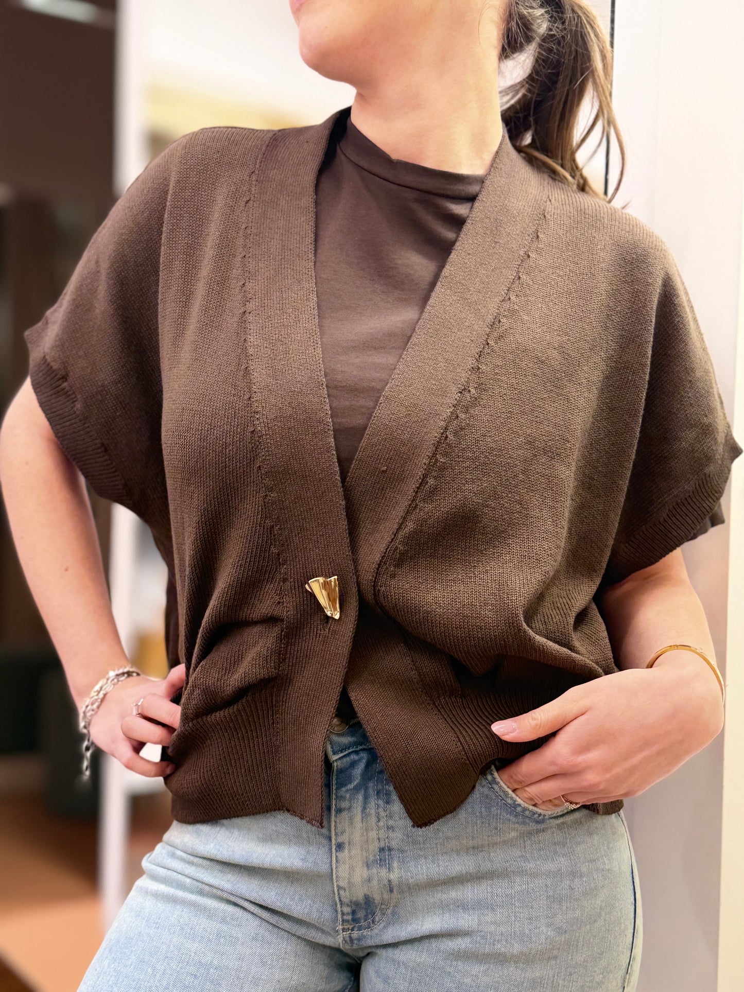 Tensione in Cardigan kimono MORO