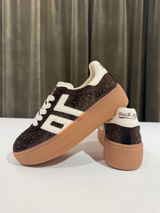 Back70 XXL STAR VELVET COFFEE/BUTTER