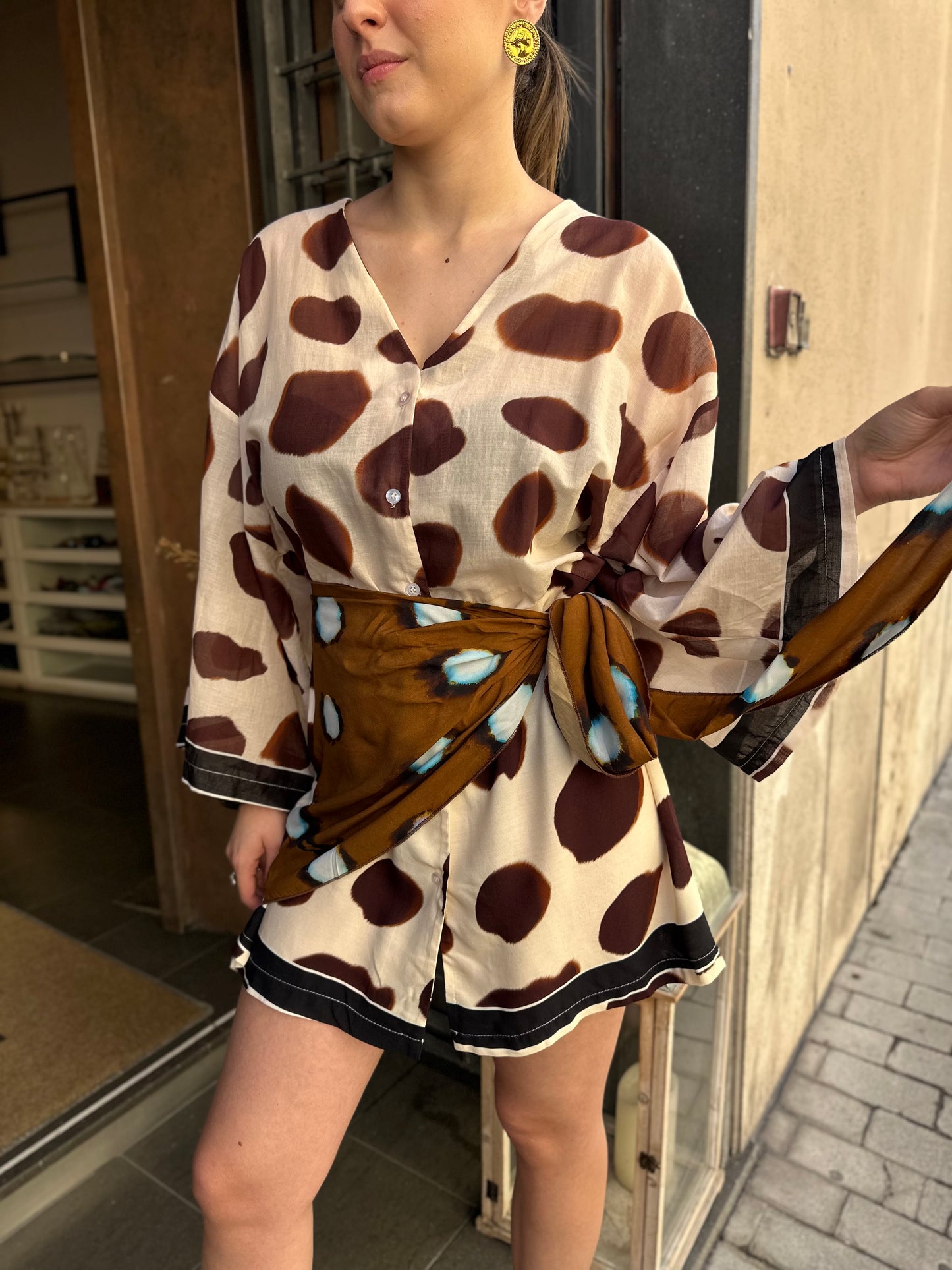 Tensione in Abito Tabacco/beige