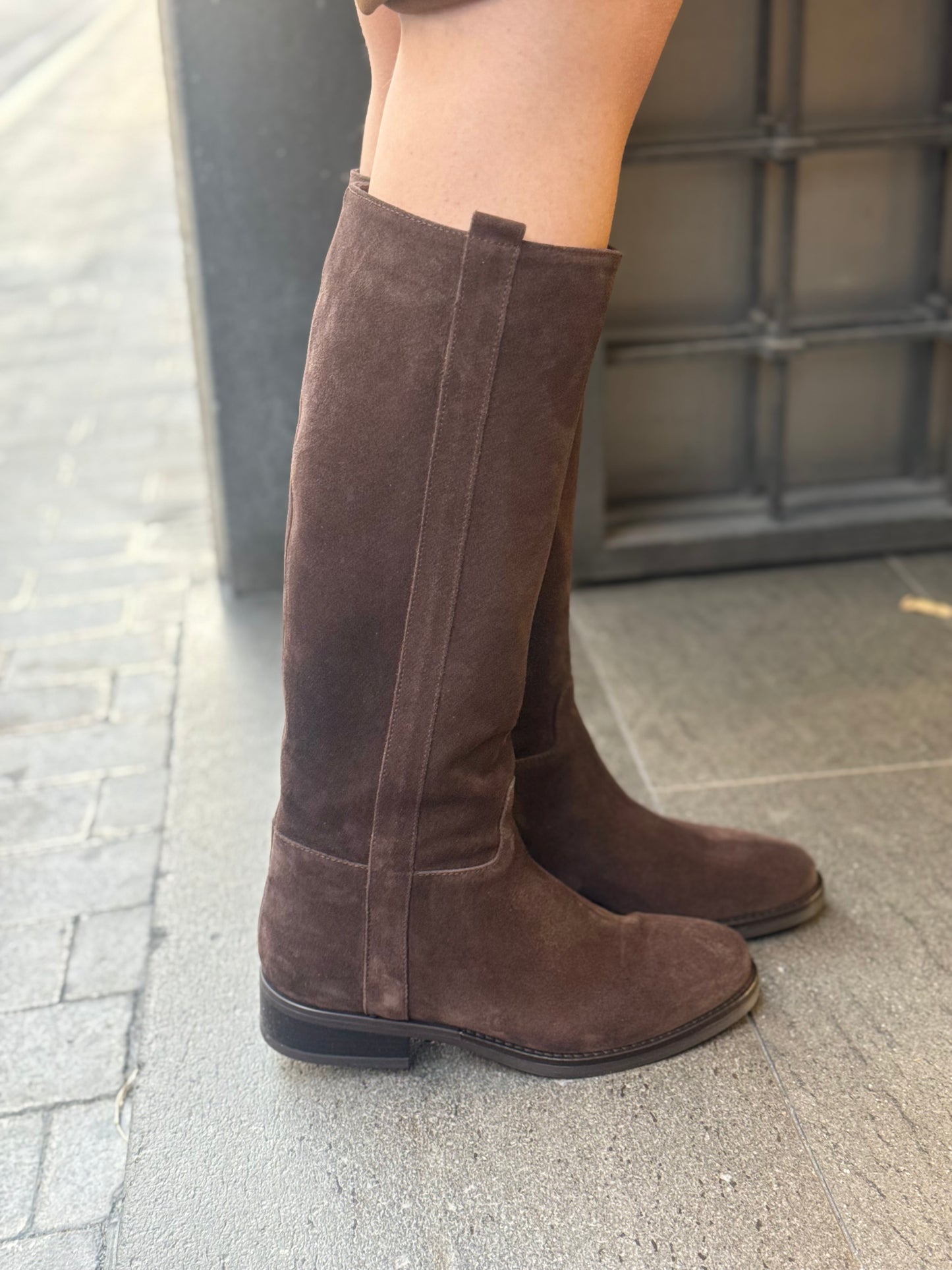 Elisa lanci Stivale tubolare scamosciato MORO